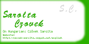 sarolta czovek business card